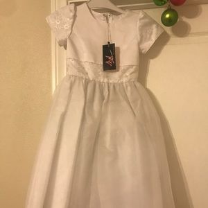White Sheer Elegant child dress (5 sz)
